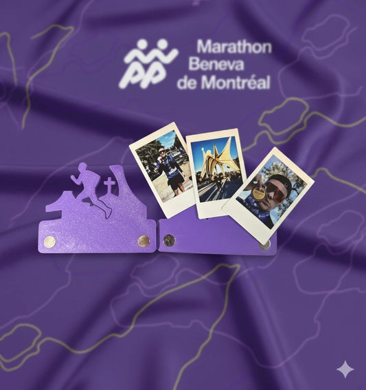 Marathon Beneva Montreal Polaroid Photo Holder – Magnetic Race Day Memory Frame