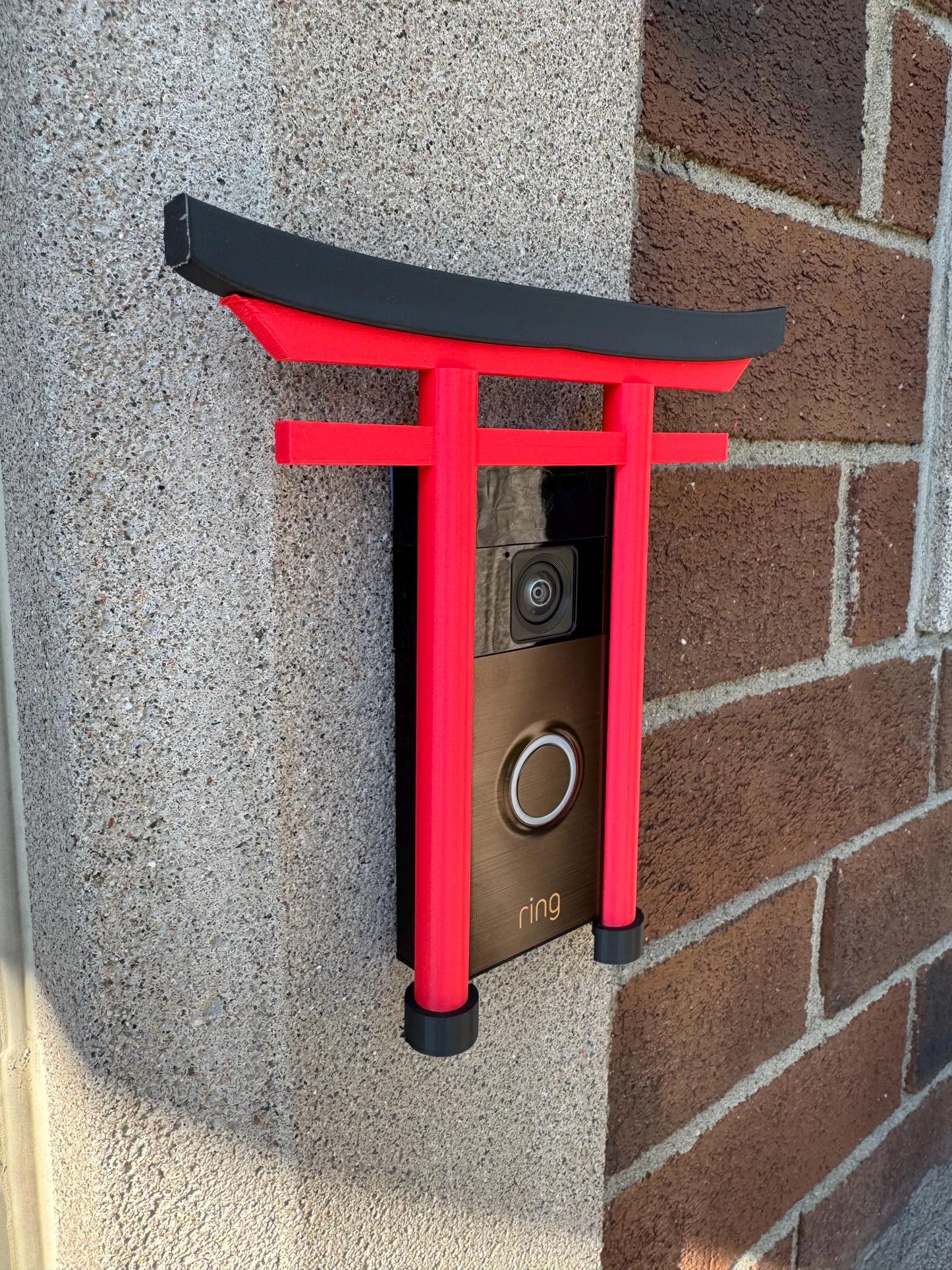 Torii Gate Ring Camera Accessory | Japanese Inspired Clip-On Decoration | Unique Ring Doorbell Add-On