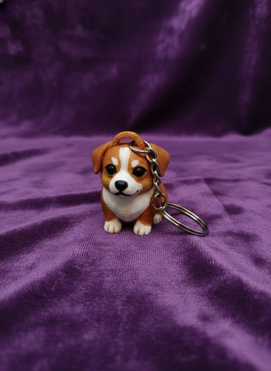 Paint-It-Yourself Corgi Keychain