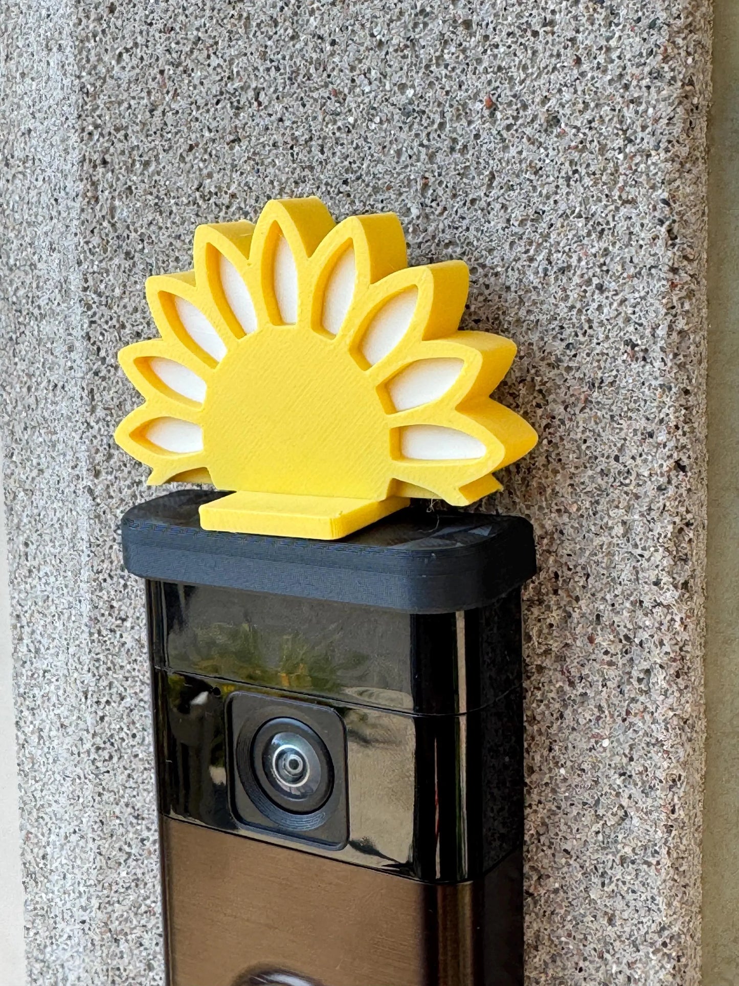 Sunflower Clip-On for Ring Doorbell | Magnetic Top Cover Accessory