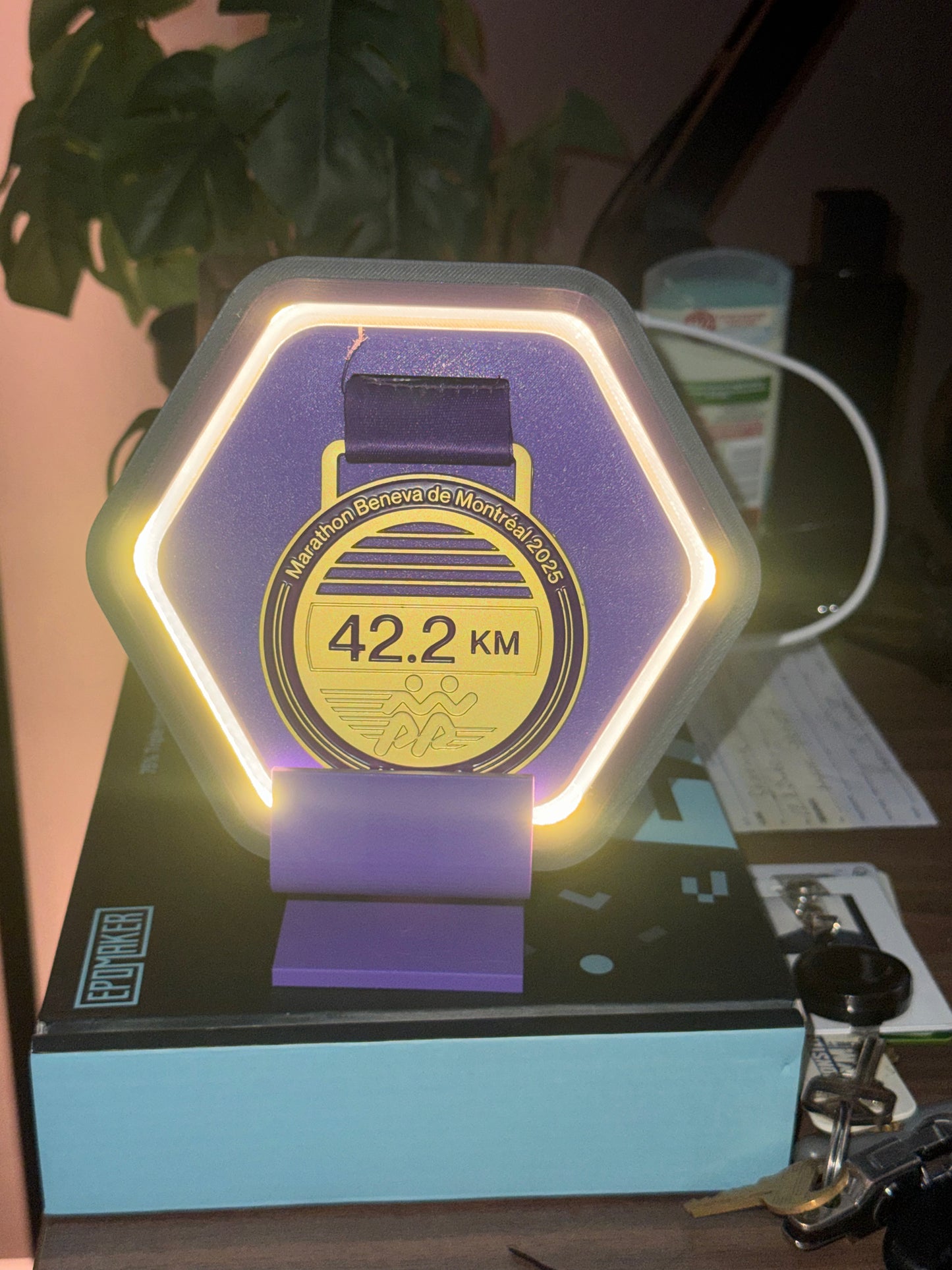 Montreal Beneva Marathon LED Medal Display