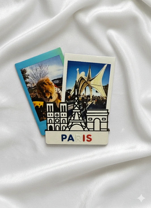 Magnetic Paris Photo Holder | Fits Polaroid & Printed Pictures (7×5 cm)