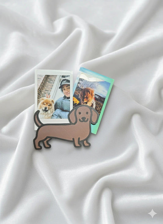 Magnetic Dachshund Photo Holder| Fits Polaroid & Printed Pictures (7×5 cm)
