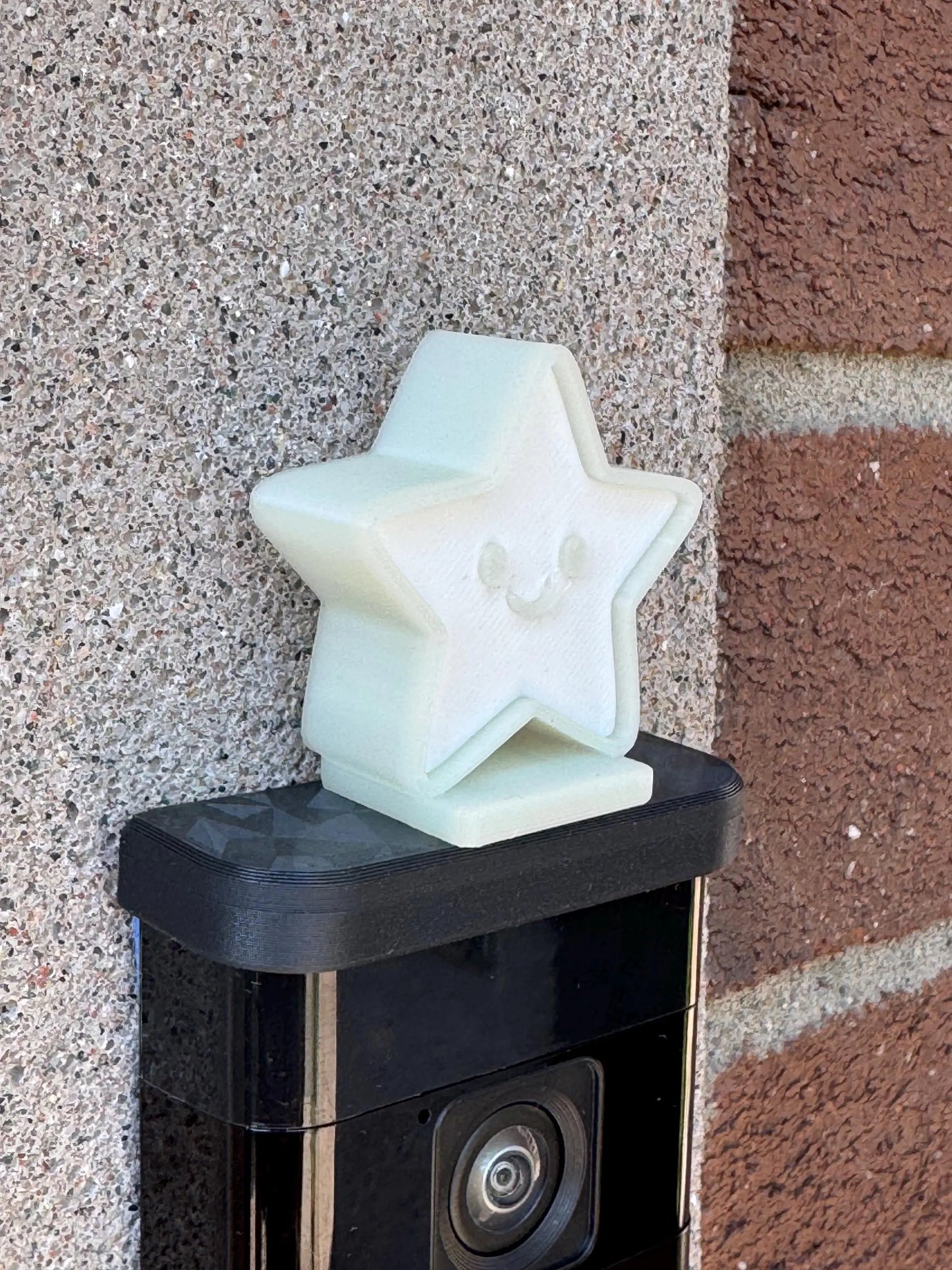 Ring Doorbell Magnetic Star Topper | Glow-in-the-Dark Clip-On Accessory | 3D Printed Doorbell Decoration