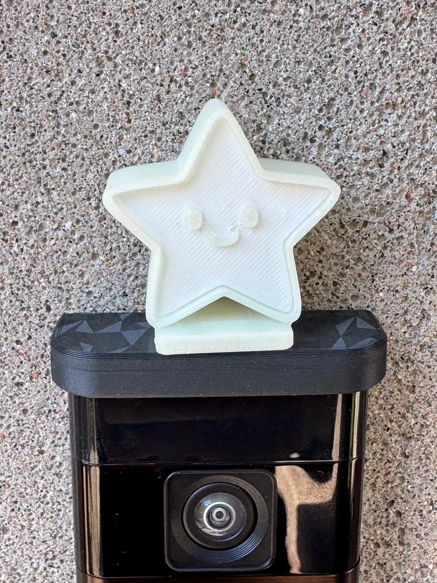 Ring Doorbell Magnetic Star Topper | Glow-in-the-Dark Clip-On Accessory | 3D Printed Doorbell Decoration
