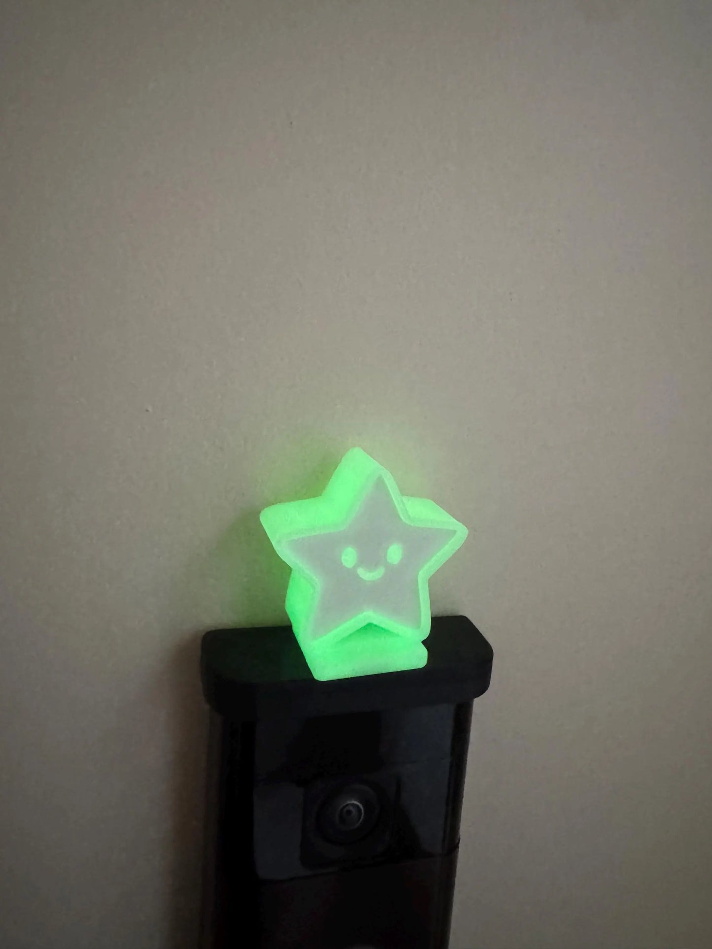 Ring Doorbell Magnetic Star Topper | Glow-in-the-Dark Clip-On Accessory | 3D Printed Doorbell Decoration