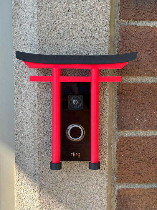 Torii Gate Ring Camera Accessory | Japanese Inspired Clip-On Decoration | Unique Ring Doorbell Add-On